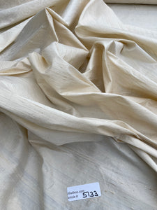 Designer Quality Silk Dupioni, Hand Woven: CREAM!!!