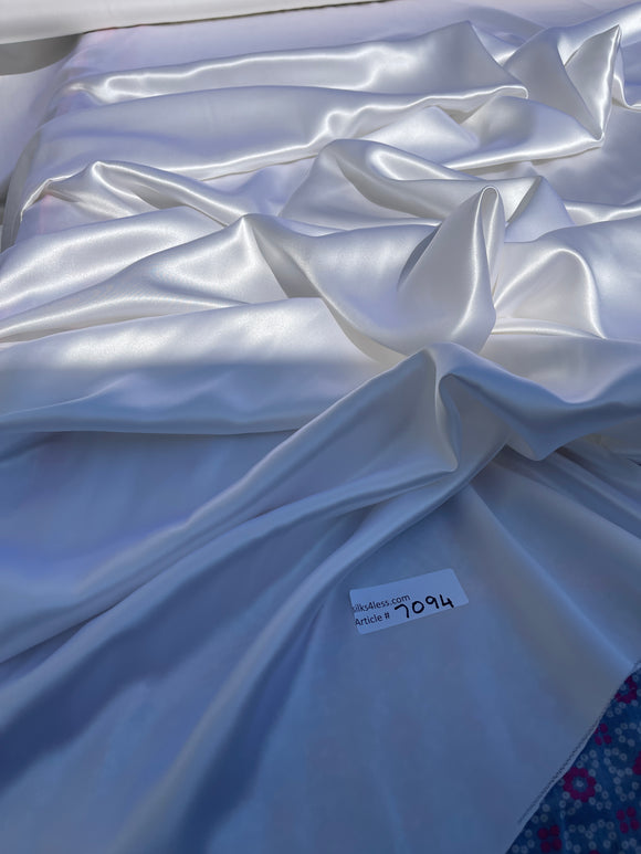 Fabulous Quality Pure 100% Silk Satin Charmeuse Wide fabrics - BRIDAL WHITE!!!