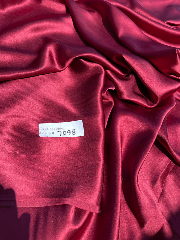 Fabulous Quality Pure 100% Silk Satin Charmeuse Wide fabrics - BURGUNDY!!!