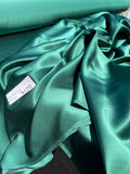 Fabulous Quality Pure 100% Silk Satin Charmeuse Wide fabrics - FOREST GREEN!!!