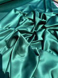 Fabulous Quality Pure 100% Silk Satin Charmeuse Wide fabrics - FOREST GREEN!!!