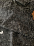 FABULOUS QUALITY HEAVY RAW SILK TWEED - BLACK/ OFF-WHITE!!!