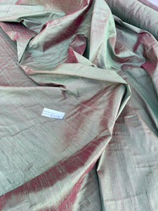 Fabulous Quality iridescent Silk Shantung - CHESTERFIELD GREEN!!!