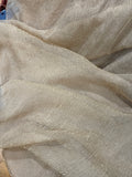 Great Quality Tissue Silk Pleated - White/Gold!!!