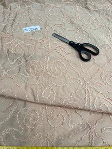 Designer Quality Silk Shantung  Embroidery / Novelty - TAN!!!
