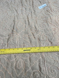 Designer Quality Silk Shantung  Embroidery / Novelty - TAN!!!