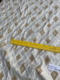 Designer Quality Silk Shantung Off-White-  PRINTED/EMBROIDERY!!!