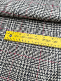 Fabulous Quality Raw Silk Matka Tweed Plaid - GRAY/IVORY/RED!!!