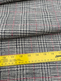 Fabulous Quality Raw Silk Matka Tweed Plaid - GRAY/IVORY/RED!!!