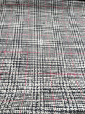 Fabulous Quality Raw Silk Matka Tweed Plaid - GRAY/IVORY/RED!!!