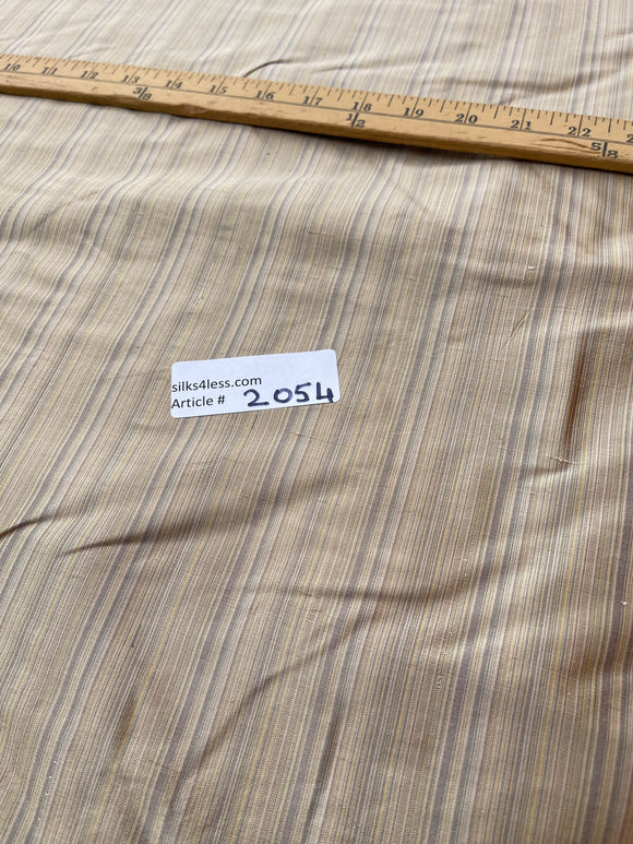 Exquisite Quality Silk Shantung Thin Stripes - GOLDEN SKIES!!!