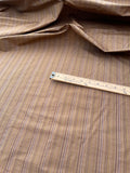 Exquisite Quality Silk Shantung Thin Stripes - SMOKED ALMOND!!!