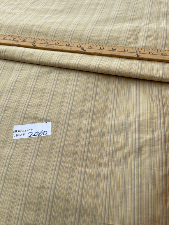 Exquisite Quality Silk Shantung Thin Stripes - AMBER SKIES!!!