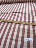Fabulous Quality Silk Shantung / Taffeta Stripes -BURGUNDY/ IVORY!!!