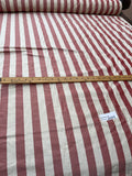 Fabulous Quality Silk Shantung / Taffeta Stripes -BURGUNDY/ IVORY!!!