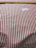 Fabulous Quality Silk Shantung / Taffeta Stripes -BURGUNDY/ IVORY!!!