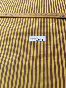 Fabulous quality Silk Shantung / Taffeta Stripes -Burgundy/Lemon!!!