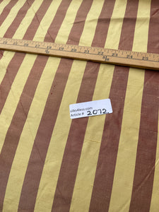 Fabulous Quality Silk Shantung / Taffeta Stripes -BURGUNDY/ LEMON!!!