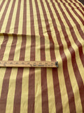 Fabulous Quality Silk Shantung / Taffeta Stripes -BURGUNDY/ LEMON!!!