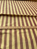 Fabulous Quality Silk Shantung / Taffeta Stripes -BURGUNDY/ LEMON!!!