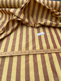 Fabulous Quality Silk Shantung / Taffeta Stripes -BURGUNDY/ LEMON!!!