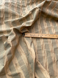 Fabulous Quality Silk Shantung Stripes - GOLD/ OLIVE GREEN!!!