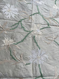 Designer Quality Silk Shantung Embroidery / Sun Flower Silk Collection - IVORY!!!