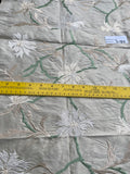 Designer Quality Silk Shantung Embroidery / Sun Flower Silk Collection - IVORY!!!