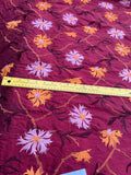 Designer Quality Silk Shantung Embroidery / Sun Flower Silk Collection - SHERRY!!!