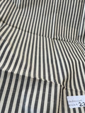 Designer Quality Silk Shantung Stripes - BLACK/ CREAM!!!