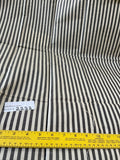 Designer Quality Silk Shantung Stripes - BLACK/ CREAM!!!