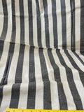 Designer Quality Silk Shantung Stripes - BLACK/ CREAM!!!