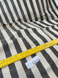 Designer Quality Silk Shantung Stripes - BLACK/ CREAM!!!