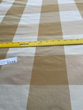 Designer Quality Silk Shantung / Taffeta Buffalo Checks - NATURALS!!!