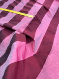 Designer Quality Silk Shantung / Taffeta Stripes - SHERRY/ ROSE!!!