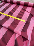 Designer Quality Silk Shantung / Taffeta Stripes - SHERRY/ ROSE!!!