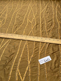 Designer Quality Silk Shantung Embroidery / Bamboo Collection - BURNT GOLD!!!