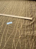 Designer Quality Silk Shantung Embroidery / Bamboo Collection - BURNT GOLD!!!