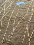 Designer Quality Silk Shantung Embroidery / Bamboo Collection - BURNT GOLD!!!