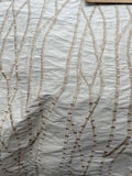 Designer Quality Silk Shantung Embroidery / Bamboo Collection - IVORY!!!