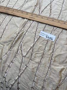 Designer Quality Silk Shantung Embroidery / Bamboo Collection - CHAMPAGNE!!!