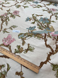 Designer Quality Silk Shantung Screen Print  - PARAKEET!!!