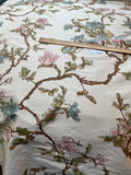 Designer Quality Silk Shantung Screen Print  - PARAKEET!!!