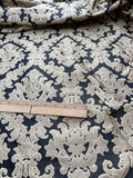 High Quality Heavy Silk Satin Damask Jacquard - BLACK/ GOLD!!!