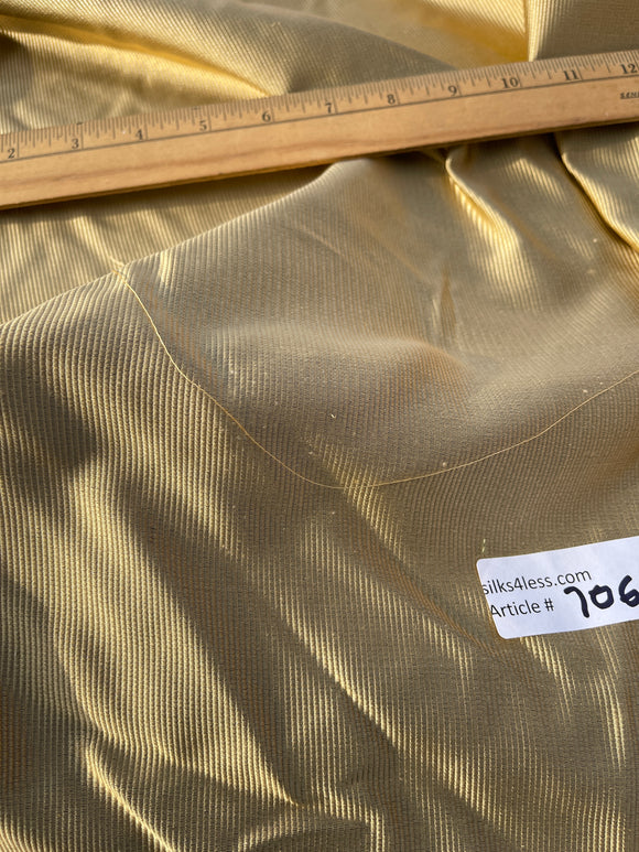 Exquisite Quality Rib Silk Satin fabric medium/heavy - IRIDESCENT GOLD!!!