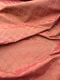 Designer Quality Silk Shantung Jacquard/ High End Fabrics - ROSE/ CHAMPAGNE!!!