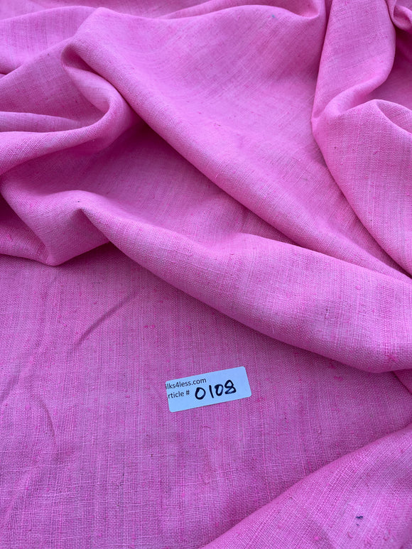 Exquisite Quality 2 Ply Raw Silk Matka  - HOT PINK!!!