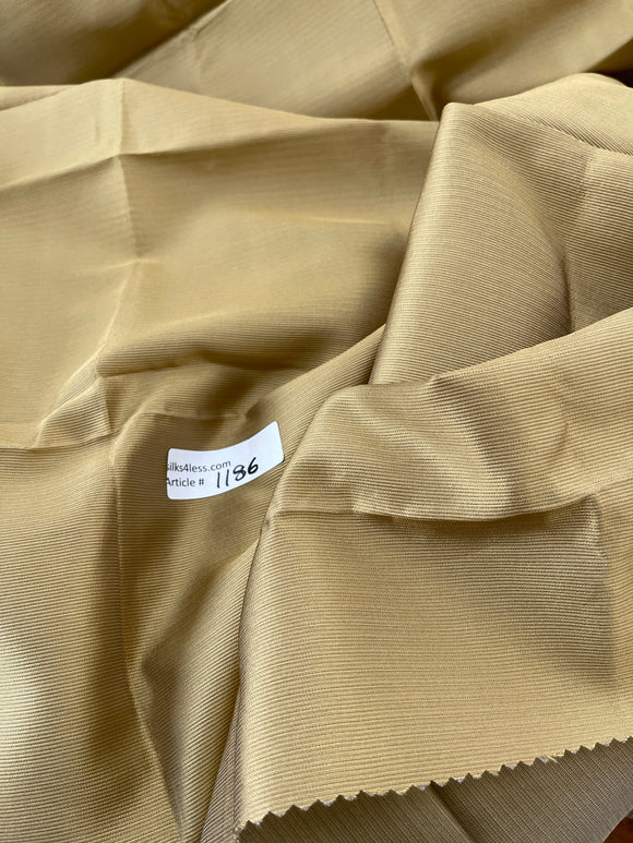 Designer Quality Gorgeous Silk Satin/ Taffeta Rib Weft Stripes - GOLD!!!