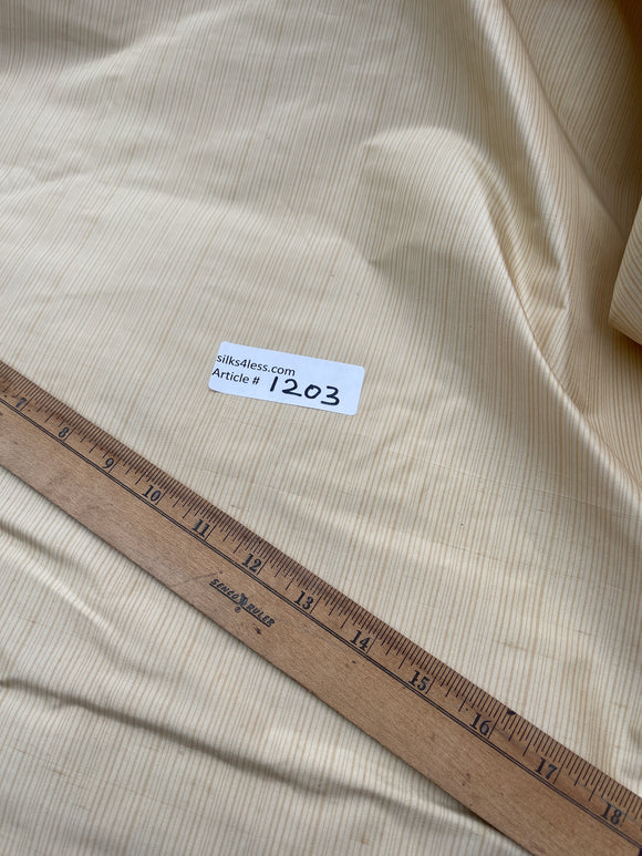 Designer Quality Gorgeous Silk Taffeta Thin Stripes - GOLD!!!