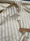 Designer Quality Gorgeous Silk Taffeta Satin Stripes - BROWN/ IVORY!!!